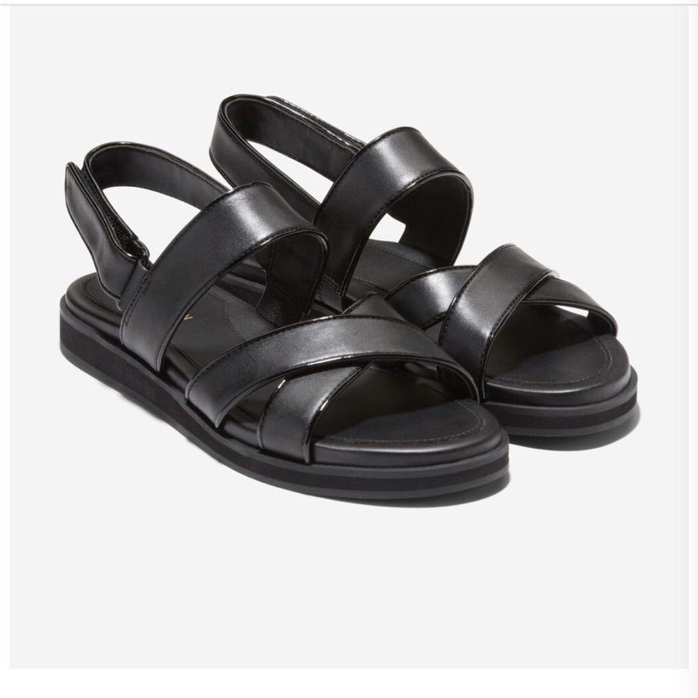 Cole Haan Black Strappy Sandals NWT in box